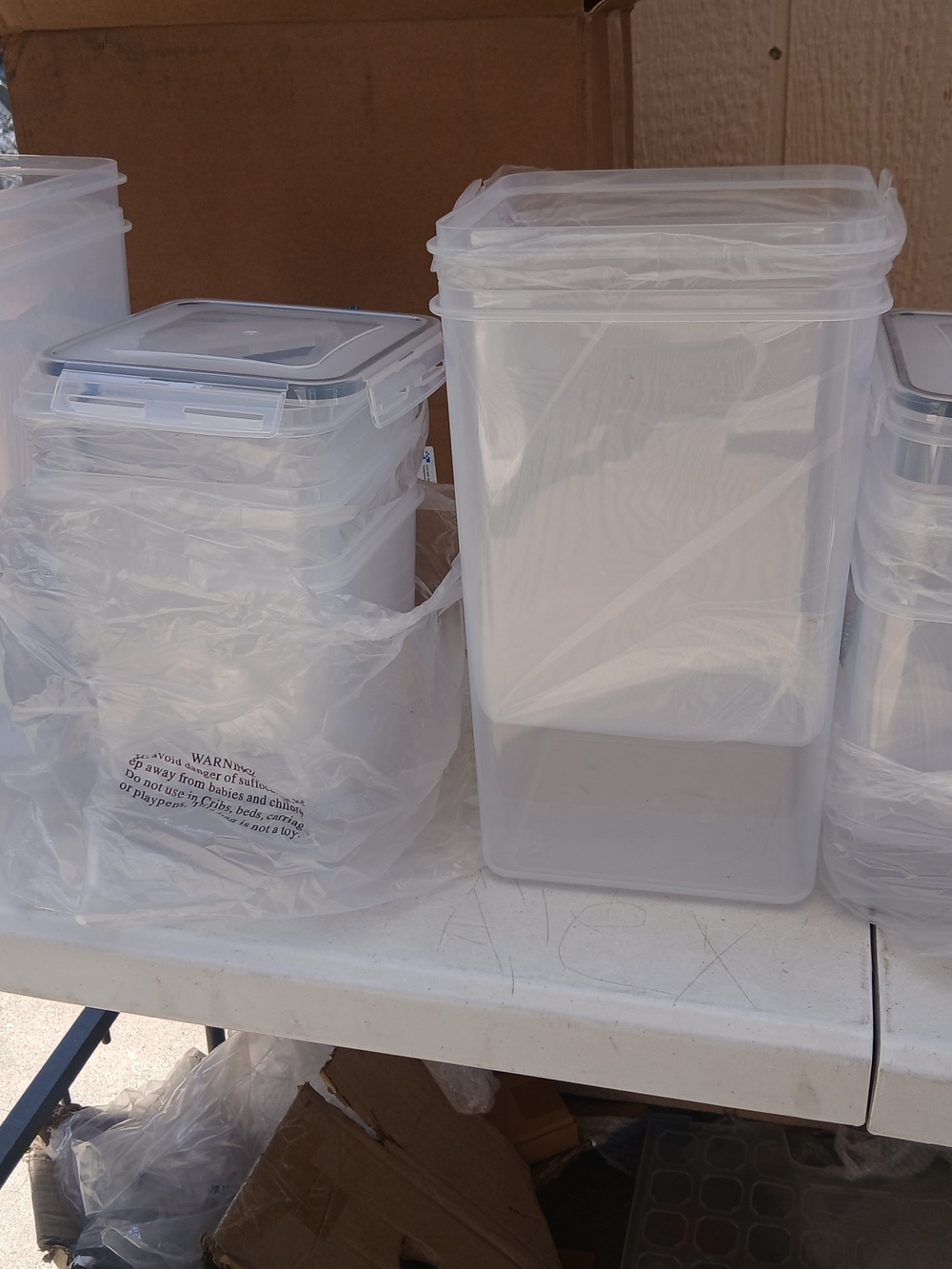Airtight Clear Food Storage Containers – White Lids, 10-Pack - Picture 7 of 7